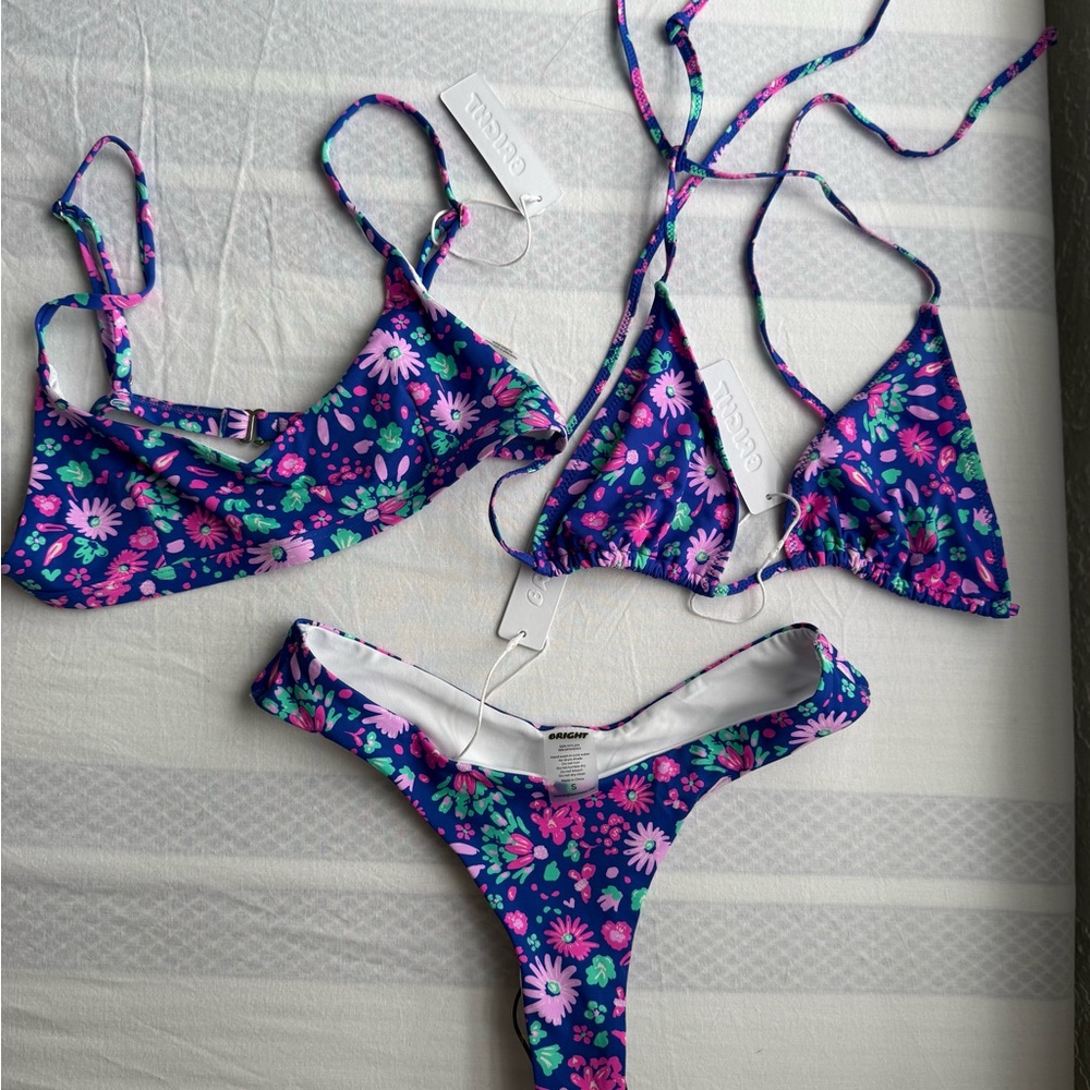 3 piece Floral Bikini Set